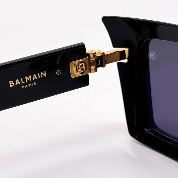 NEW BALMAIN ADMIRABLE BPS-130A UNISEX BLACK/GOLD SUNGLASSES BALMAIN - Picture 11 of 14